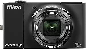 Nikon S8000 Black Coolpix - 10x Zoom, 14.2MP