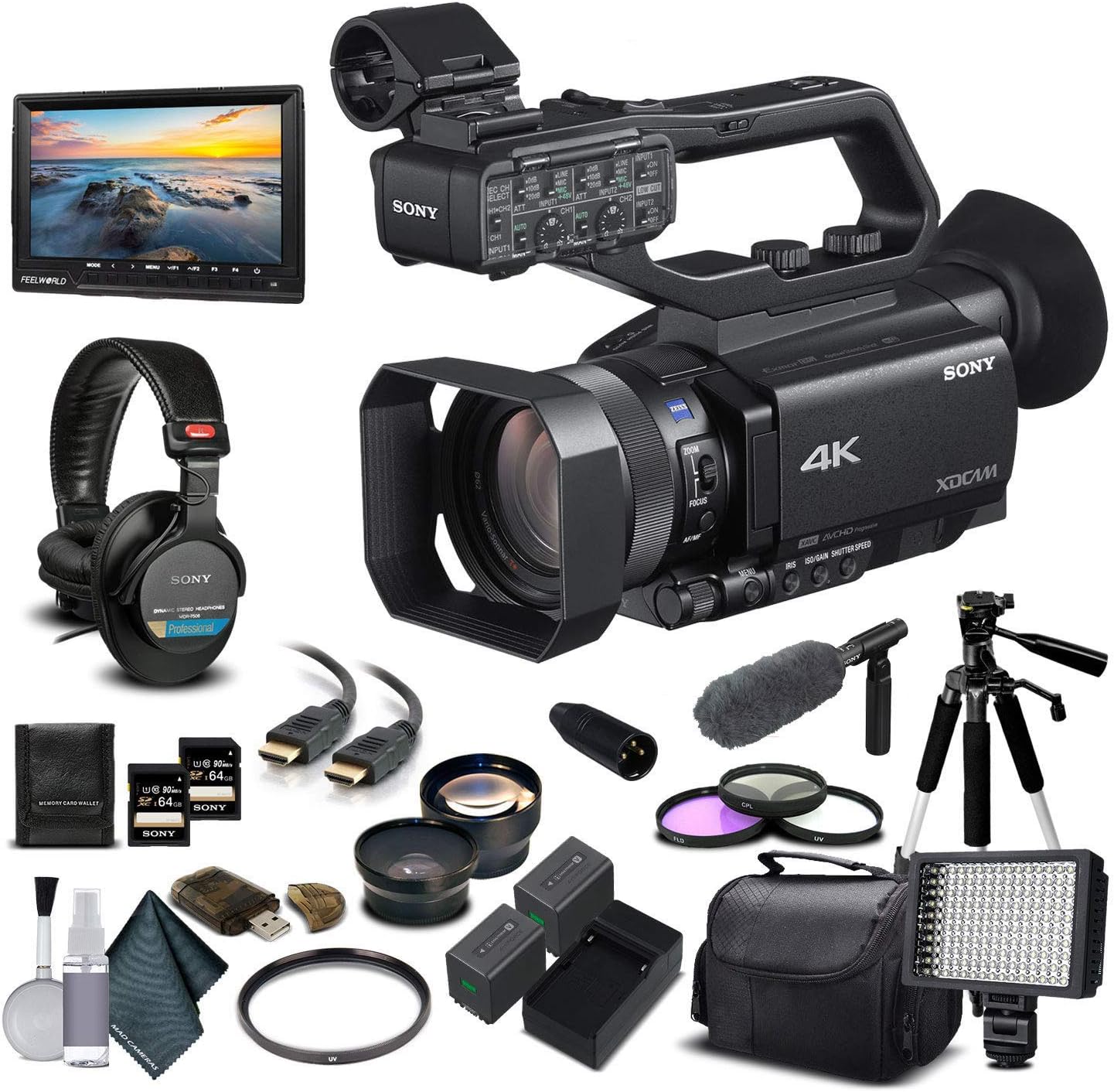 Sony PXW-Z90V 4K HDR Camcorder Professional Bundle