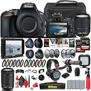 Nikon D5600 1577 DSLR Camera 18-140mm Lens Bundle (Renewed)