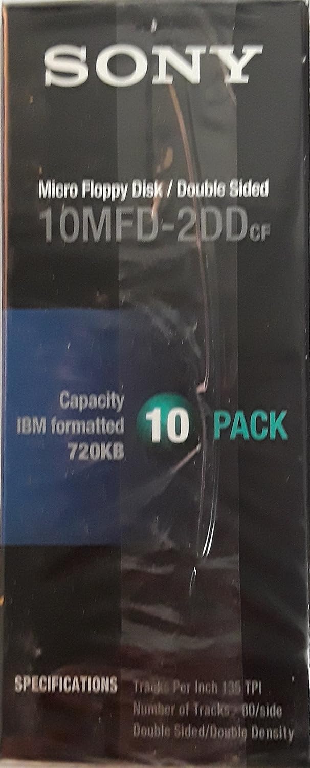 Sony 10MFD2DDCF 3.5" 1MB Floppy Disks (10-Pack)