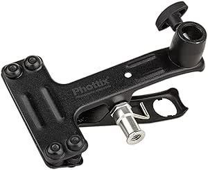 Phottix PH86319 Clip Clamp: Light Stand Mount, Studio Accessory