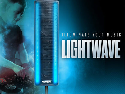 Numark Lightwave 2-Way DJ Speaker LED Beat Sync