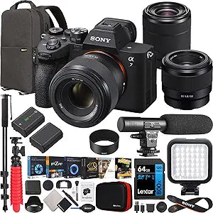 Sony a7 IV Mirrorless Camera 2-Lens Bundle Deco Kit — main product image