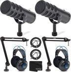 Samson Q9U K4 Broadcast Microphone Bundle - 2 Person