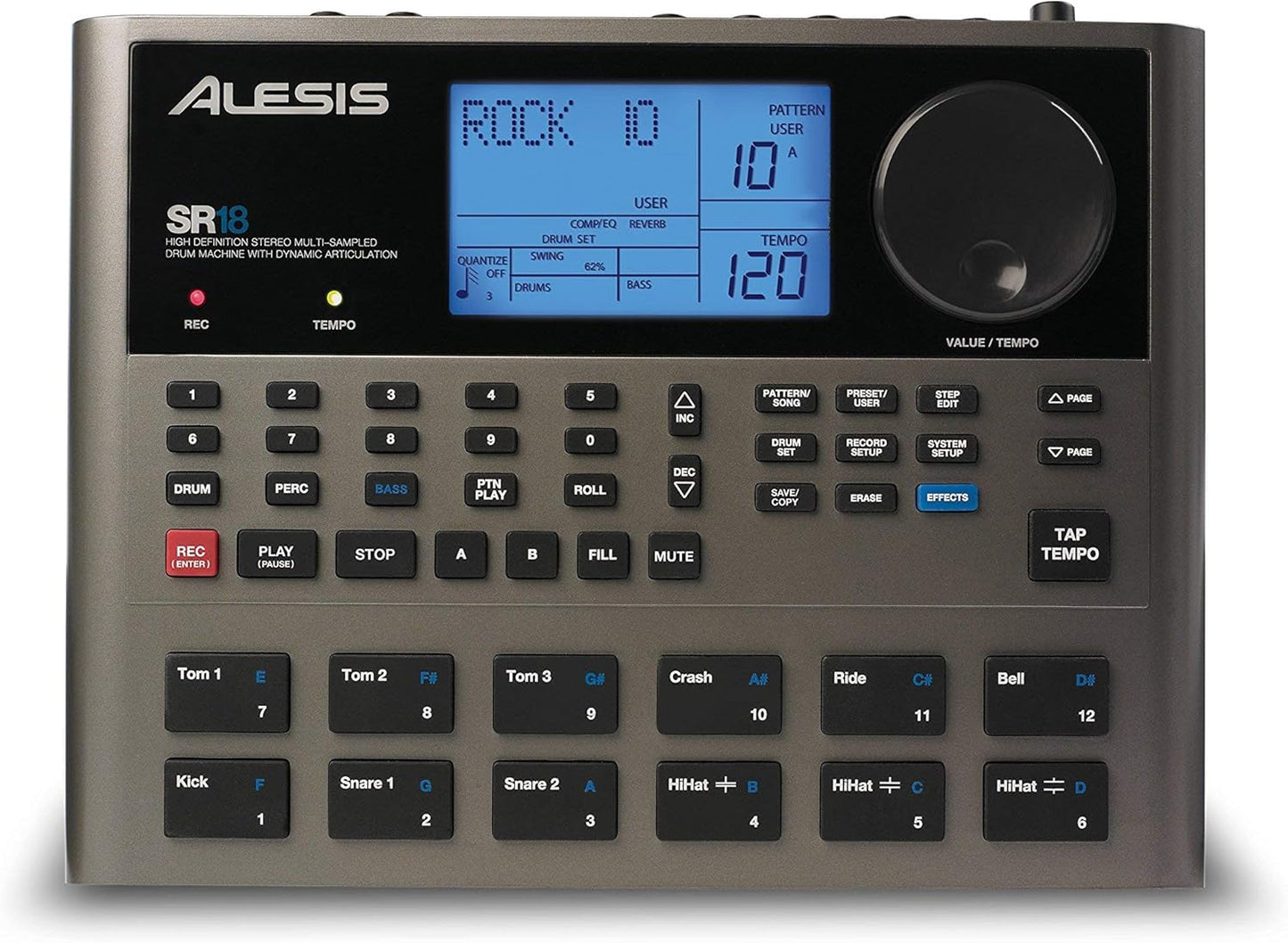 Alesis SR 18 Studio Drum Machine with Effects (Renewed)
