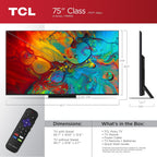 TCL 75R655 75-Inch 6-Series Mini-LED 4K Roku TV