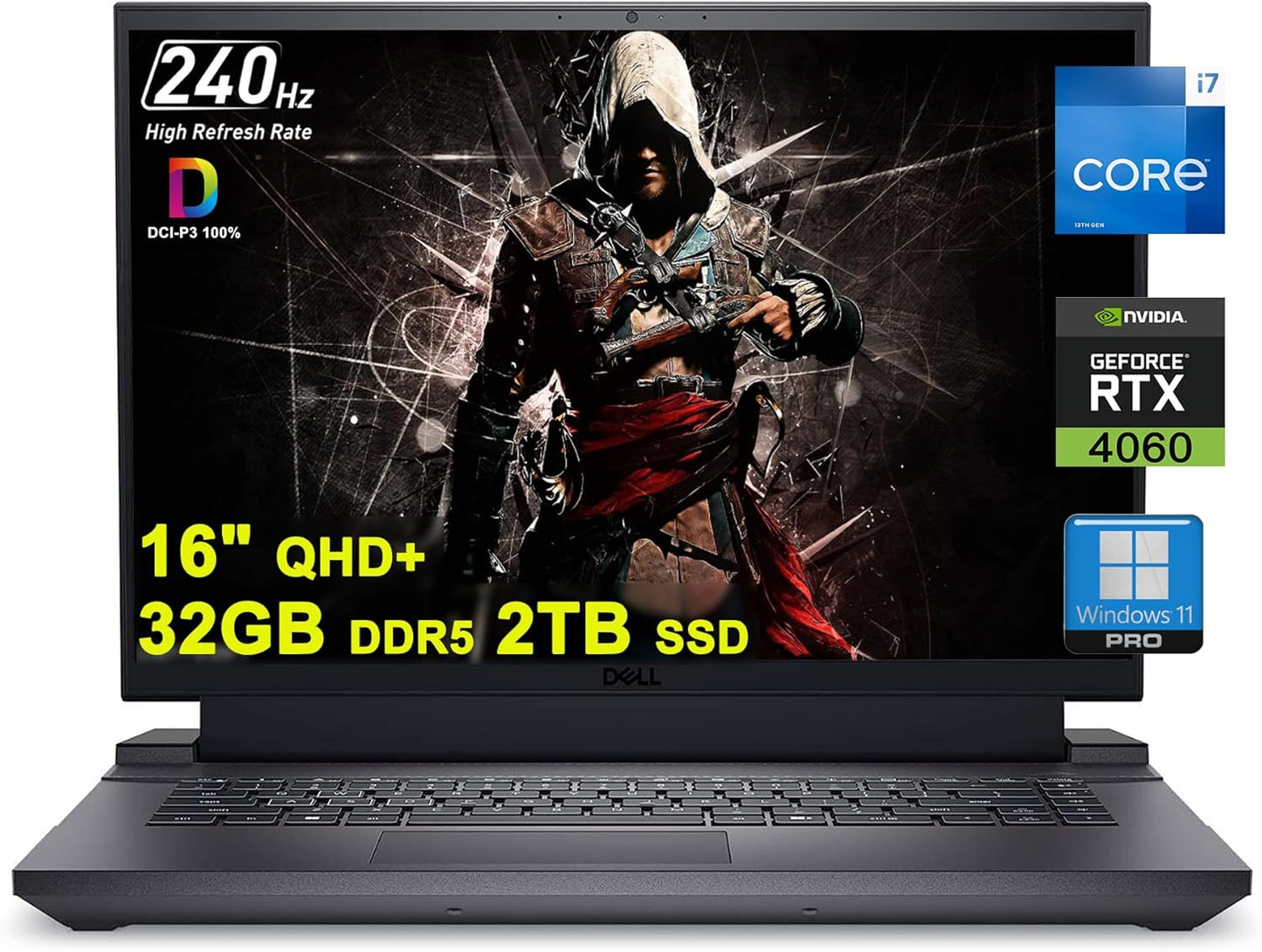 Dell G16 7630 i7 RTX4060 240Hz Gaming Laptop