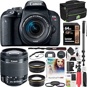 Canon E22CNDRT7I1855 EOS Rebel T7i DSLR Bundle