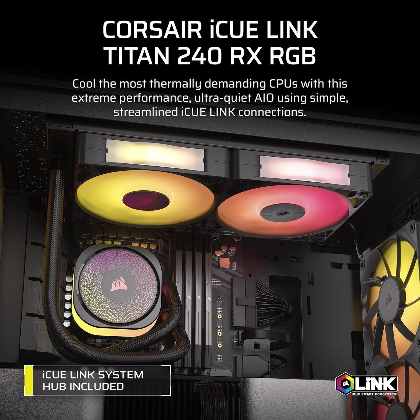 Corsair CW-9061016-WW iCUE Link Titan 240 RX RGB Liquid CPU Cooler
