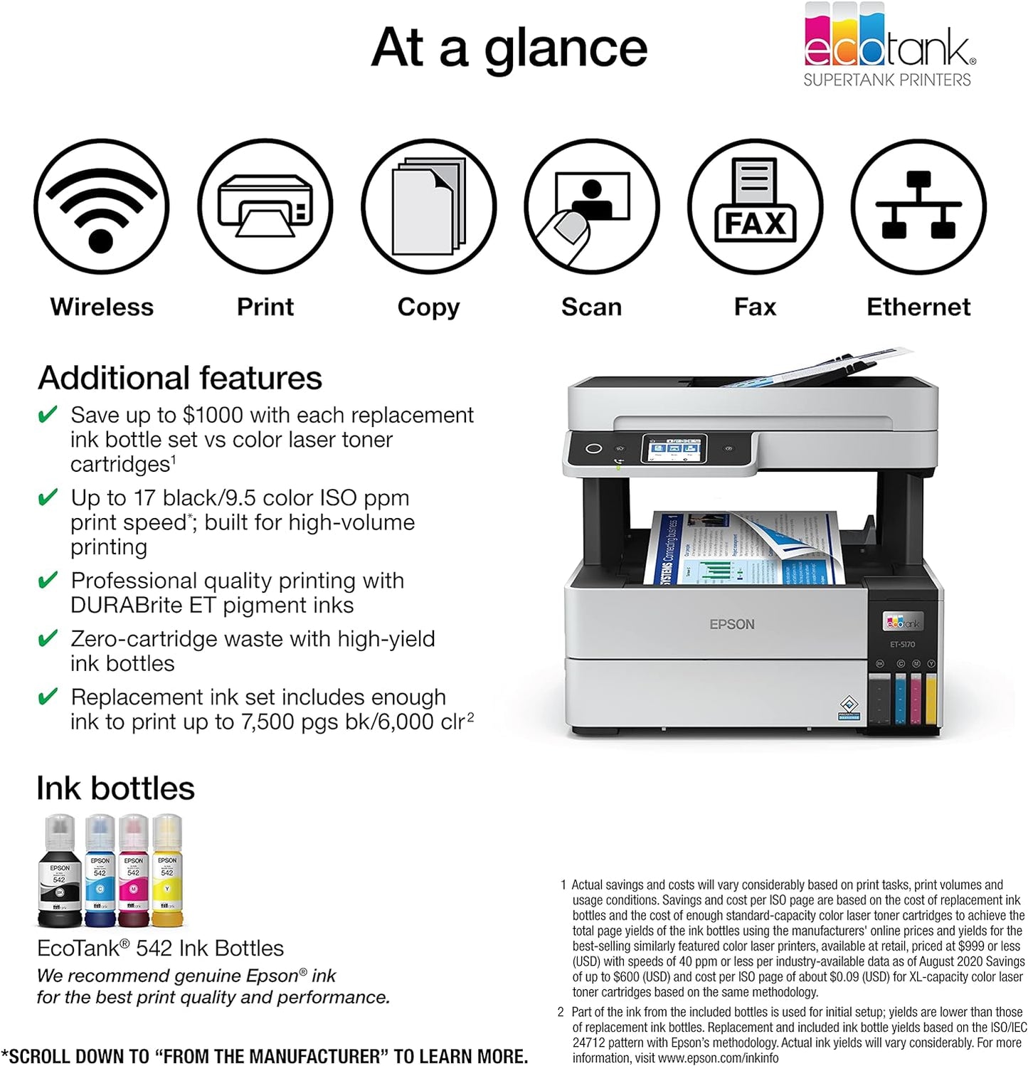 Epson ET-5170 EcoTank Pro Wireless Color All-in-One Printer