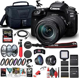 Canon 3616C016 EOS 90D DSLR Camera 18-135mm Lens Kit