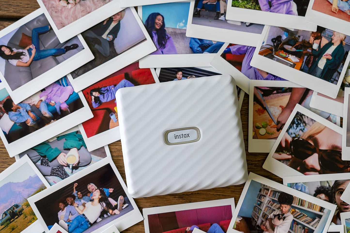 Fujifilm 16719550 Instax Link Wide Ash White Printer