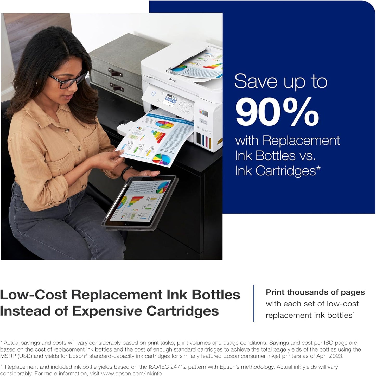 Epson C11CJ61205 EcoTank ET-3843 Wireless Color All-in-One Printer