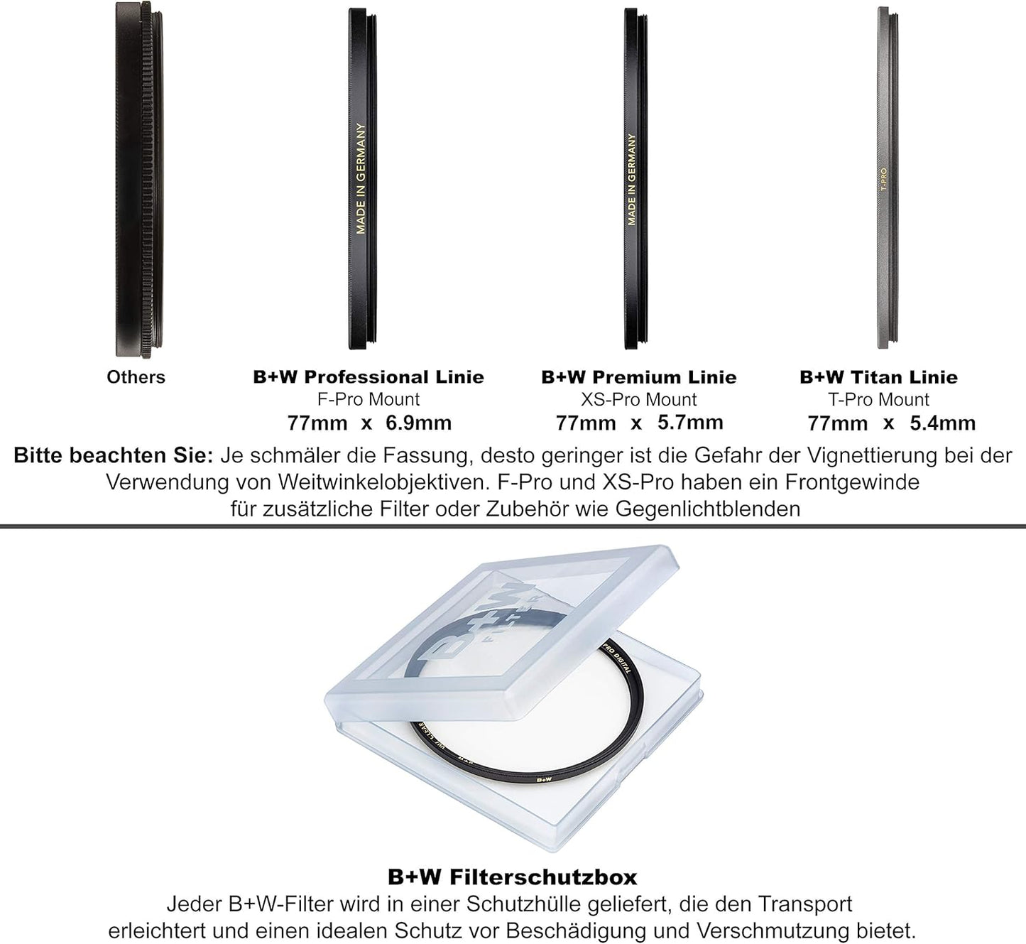 B+W 66-1066111 77mm XS-Pro Clear MRC Nano Filter