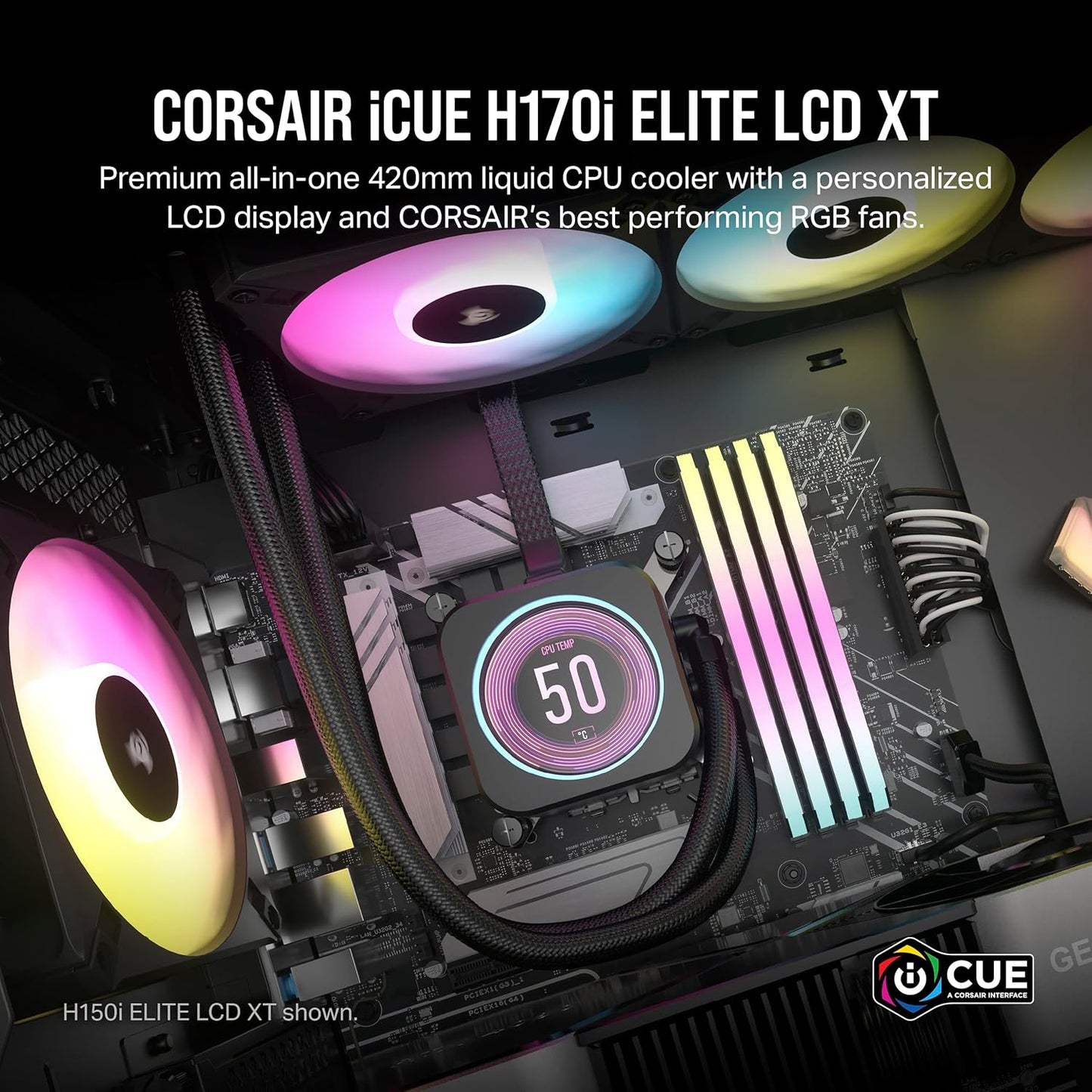 Corsair CW-9060076-WW H170i Elite XT 420mm Liquid CPU Cooler