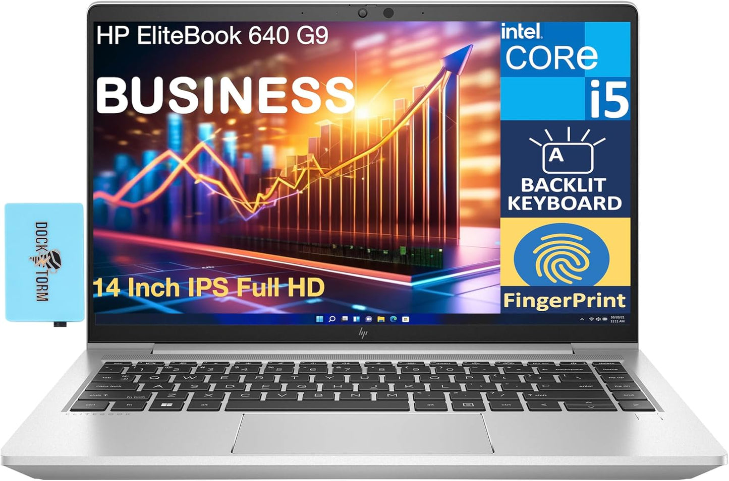 HP EliteBook 640 G9 i5 Business Laptop 16GB RAM 2TB SSD Hub