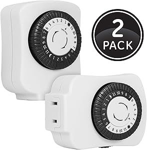 GE 15417 24-Hour Mechanical Indoor Timer 2-Pack