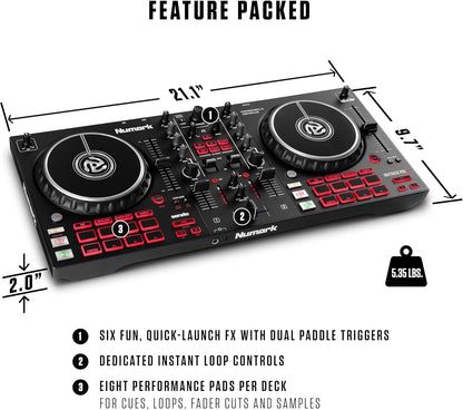 Numark Mixtrack Pro FX - 2-Deck Serato DJ Controller - Audio Interface