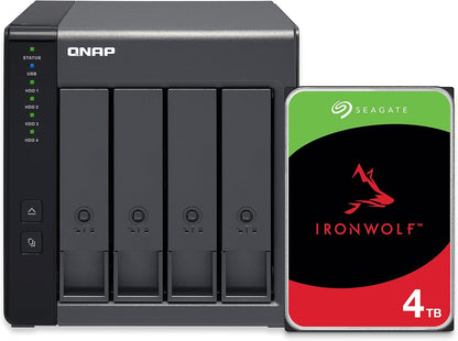 QNAP TR-004-44R-US 4-Bay DAS 12TB IronWolf RAID 5 Bundle