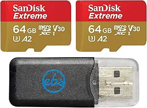 SanDisk 64GB_TF_Extreme_x2_R4 GoPro MicroSD Card 2-Pack — main product image