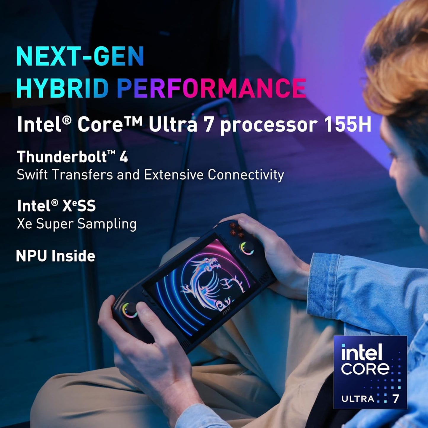 MSI CLAWA1051 Claw PC Gaming Handheld Console