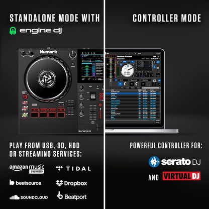 Numark MIXSTREAMPRO+ Standalone DJ Controller with Speakers and Wi-Fi