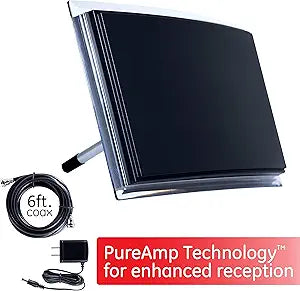 GE Indoor TV Antenna Amplified HD 4K (Renewed)