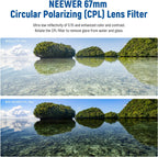 Neewer 10100277 67mm CPL Polarizing Filter Nano Coated