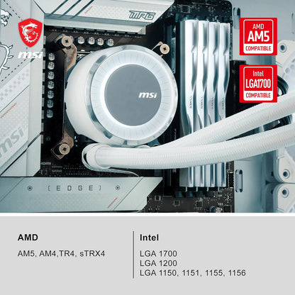 MSI MAG CORELIQUID E360 White AIO CPU Cooler