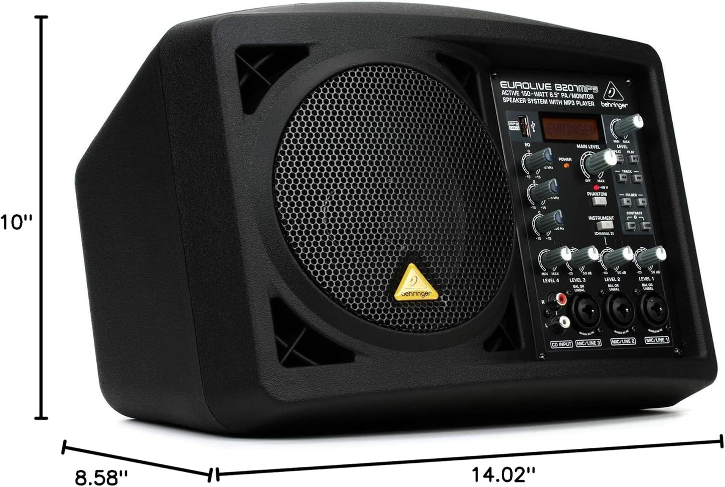 Behringer B207MP3 Eurolive 150W Active Speaker MP3
