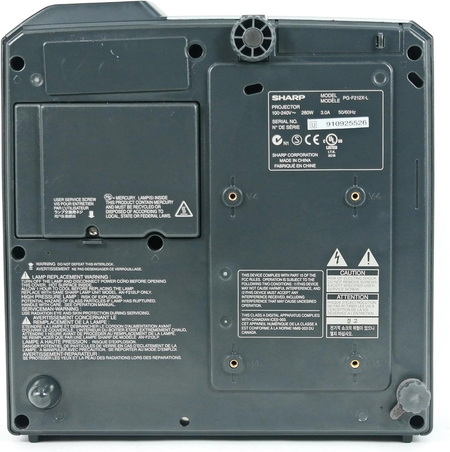 Sharp PG-F212X XGA 2300 Lumens DLP Projector