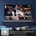 Hisense 100U76N 100-Inch ULED 4K Google Smart TV - 144Hz