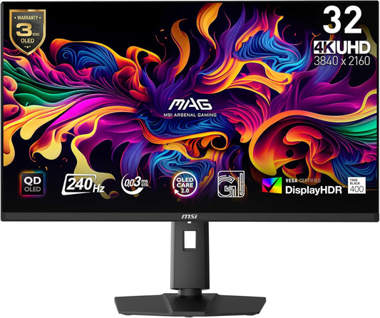 MSI MAG 321UPX QD-OLED 32" 4K UHD 240Hz Gaming Monitor