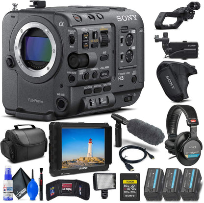 Sony ILME-FX6V FX6 Full-Frame Cinema Camera (Body Only) Bundle (Renewed)