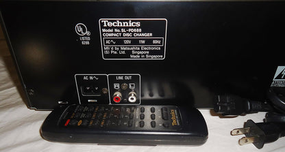 Technics SL-PD688 5-Disc CD Changer Black