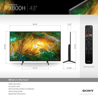 Sony XBR55X800H 55-Inch 4K UHD TV Bundle