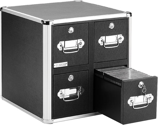 Vaultz VZ01049 Locking CD File Cabinet Organizer 660 Capacity