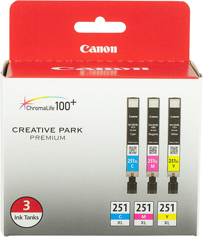 Canon CLI-251XL 3PK Color Ink Cartridge Multi-Pack