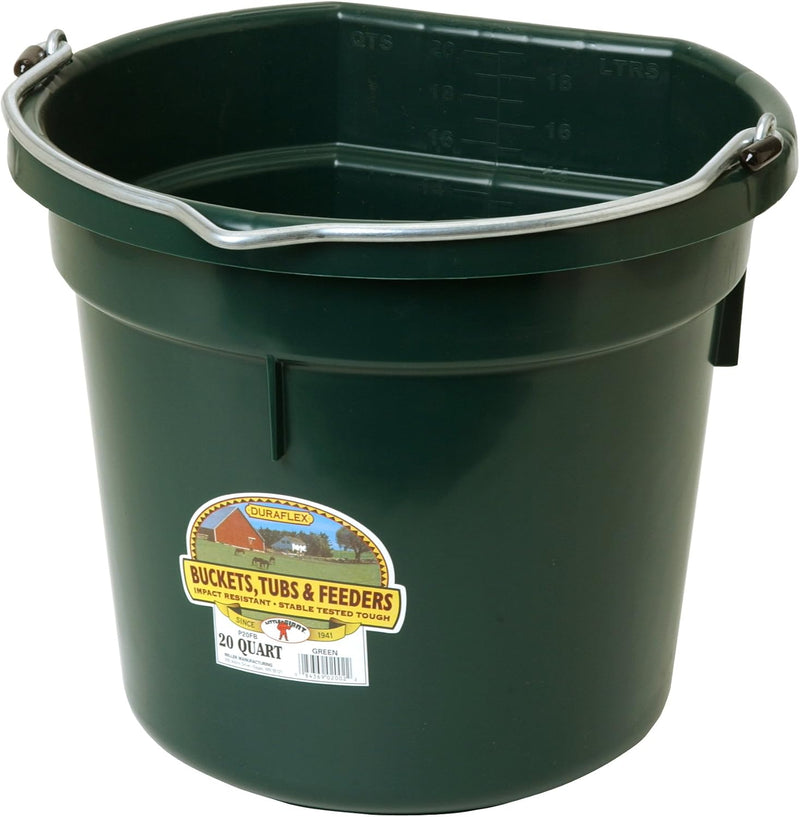 Miller P20FBGREEN 20-Quart Flat Back Bucket — main product image