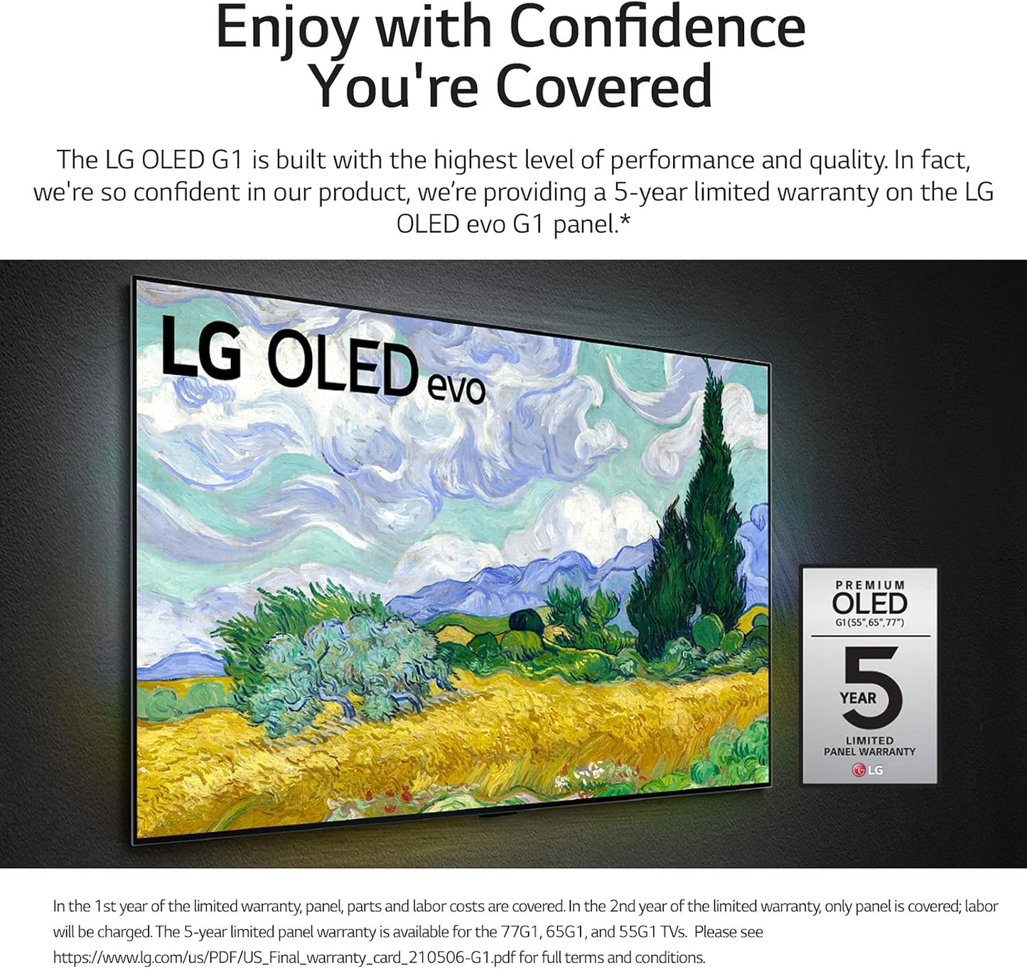 LG OLED77G1 77" 4K Smart OLED evo TV: Alexa, 120Hz Gallery Design