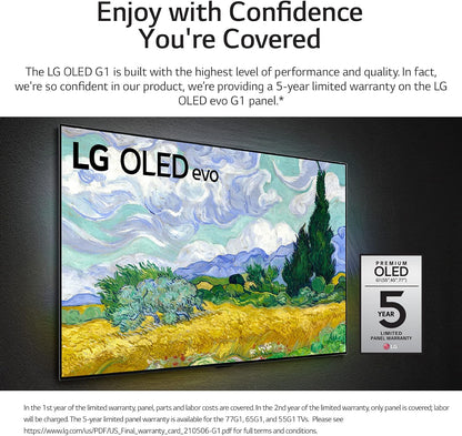 LG OLED77G1 77" 4K Smart OLED evo TV: Alexa, 120Hz Gallery Design