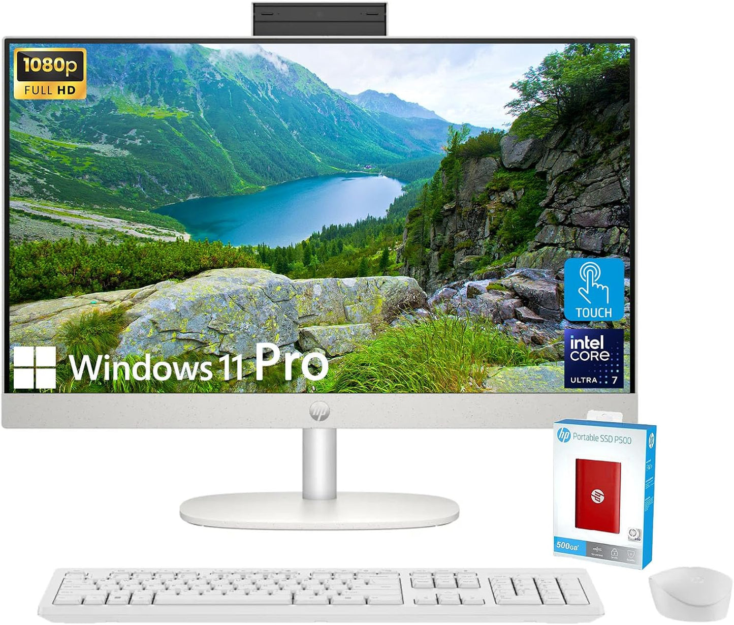 HP HP 27 All-in-One Intel Core Ultra 7 Touchscreen Desktop