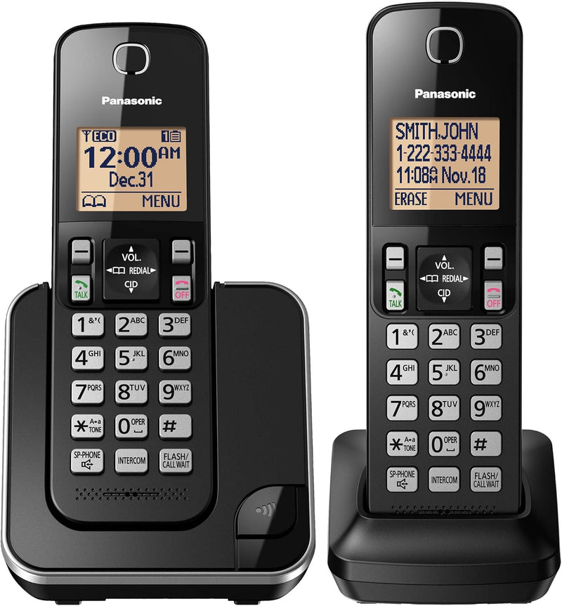 Panasonic KX-TGC352B Expandable Cordless Phone - 2 Handsets — main product image