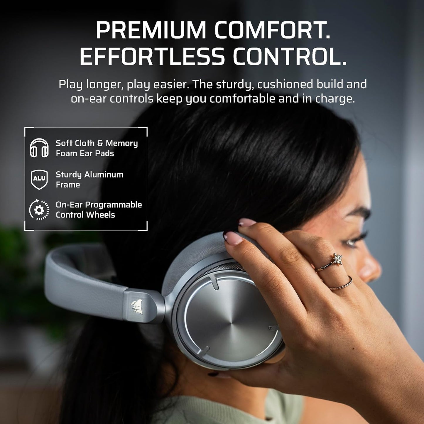 Corsair Virtuoso MAX Silver Wireless Dolby Atmos Gaming Headset
