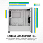 Corsair CC-9011201-WW 4000D Airflow: White Tempered Glass ATX Case