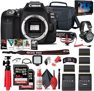 Canon 3616C002 EOS 90D DSLR Camera Body - 4K Video Bundle