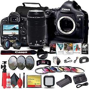 Canon 5253B002 EOS-1D X DSLR Lens Bundle Renewed