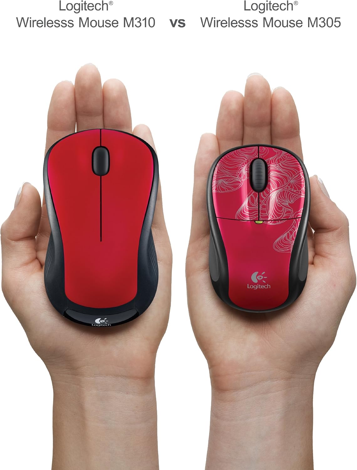 Logitech 910-002486 M310 Flame Red Wireless Mouse