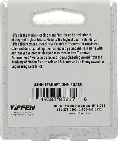 Tiffen 58STR62 58mm 6-Point Star Effect Filter