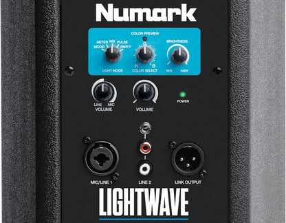 Numark Lightwave 2-Way DJ Speaker LED Beat Sync